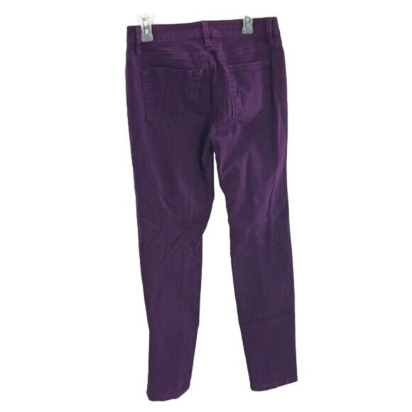 Loft Jeans Purple Denim Ann Taylor Modern Skinny Stretch Womens Low Rise Size 6 - Picture 4 of 7